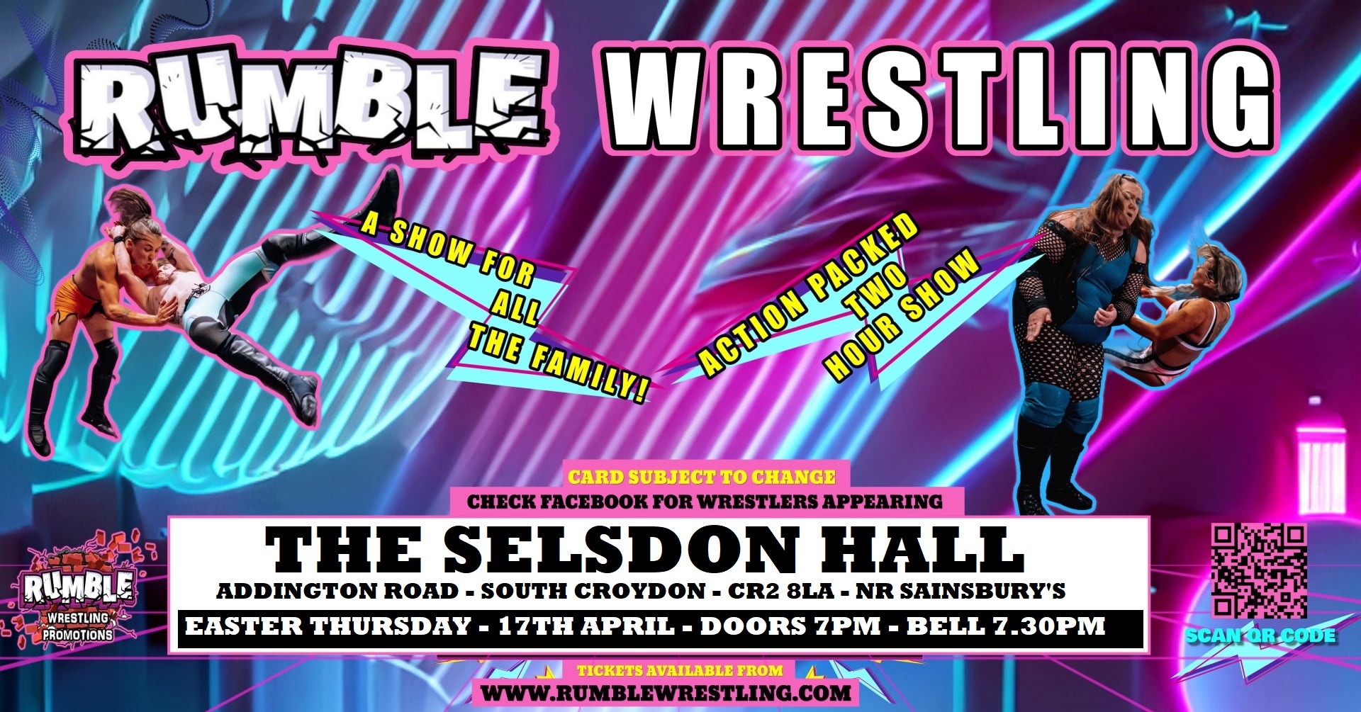 Rumble Wrestling return to Croydon for an Easter Special